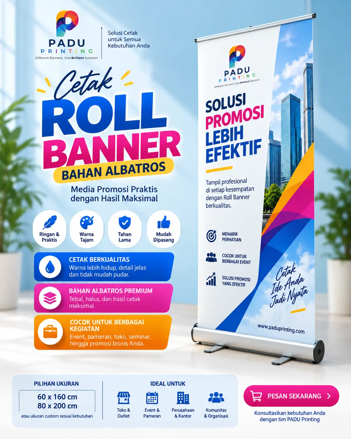 Roll Banner Bahan Albatros