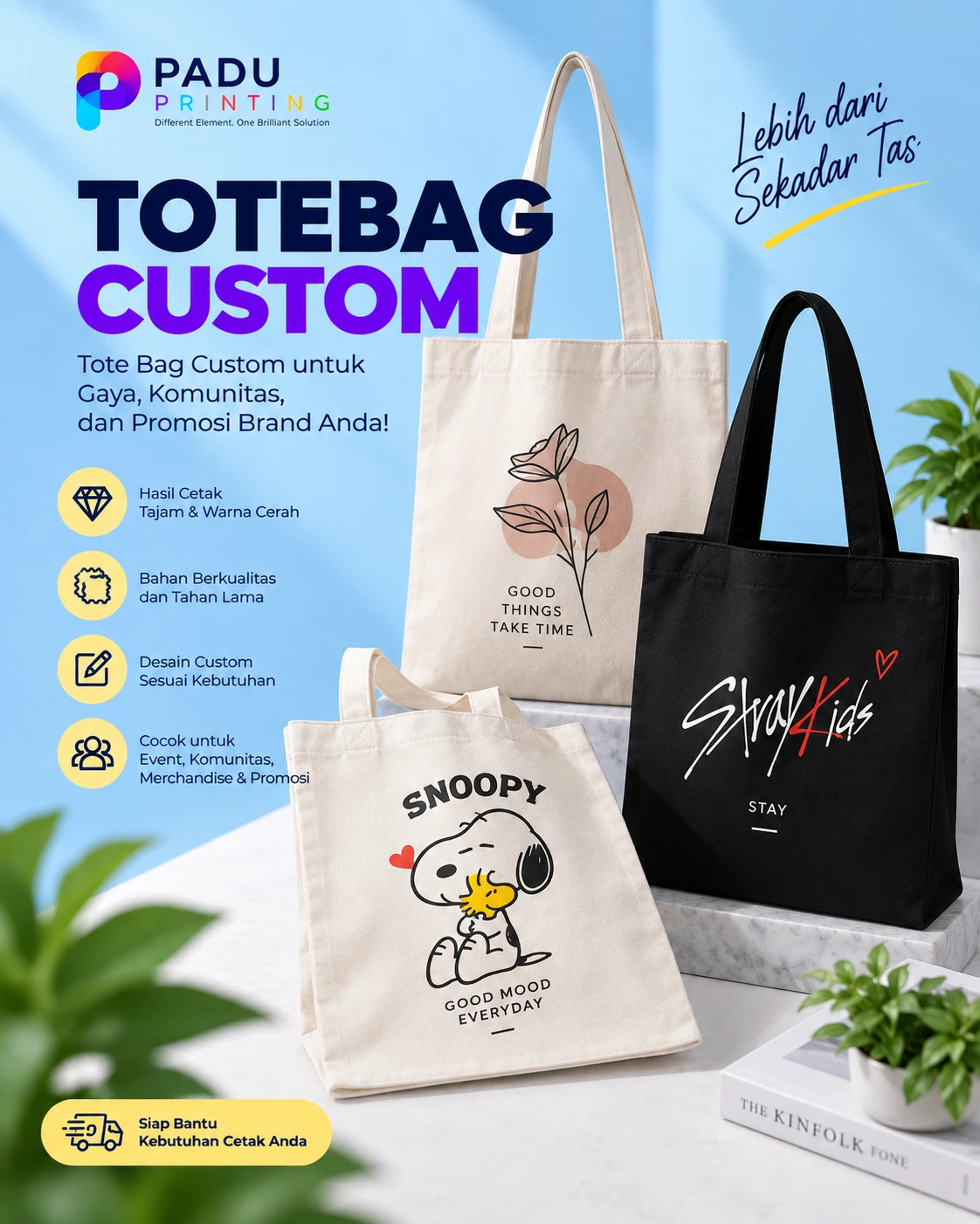 Tote Bag Kanvas Sablon