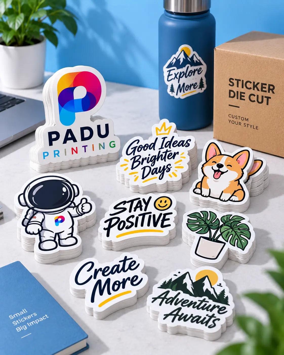 Cetak Cutting Stiker Chromo Die Cut - PADU Printing