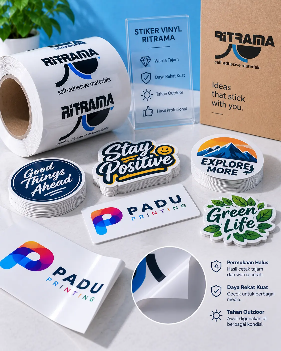 Cetak Cetak Stiker Ritrama - PADU Printing