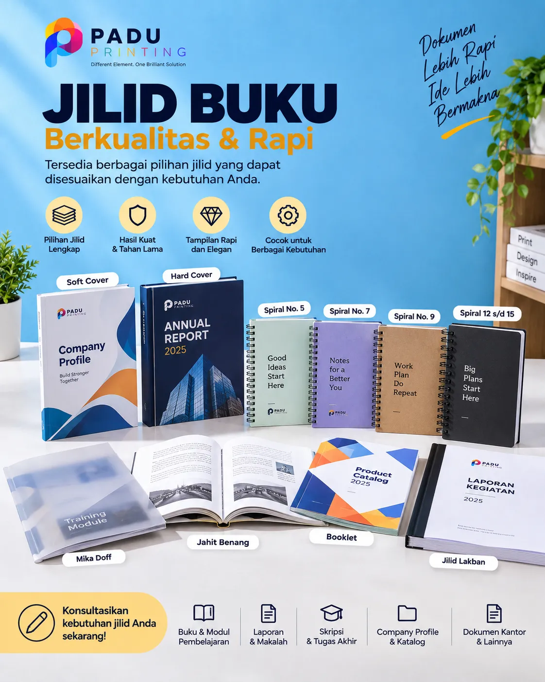 Cetak Jilid Buku Premium - PADU Printing